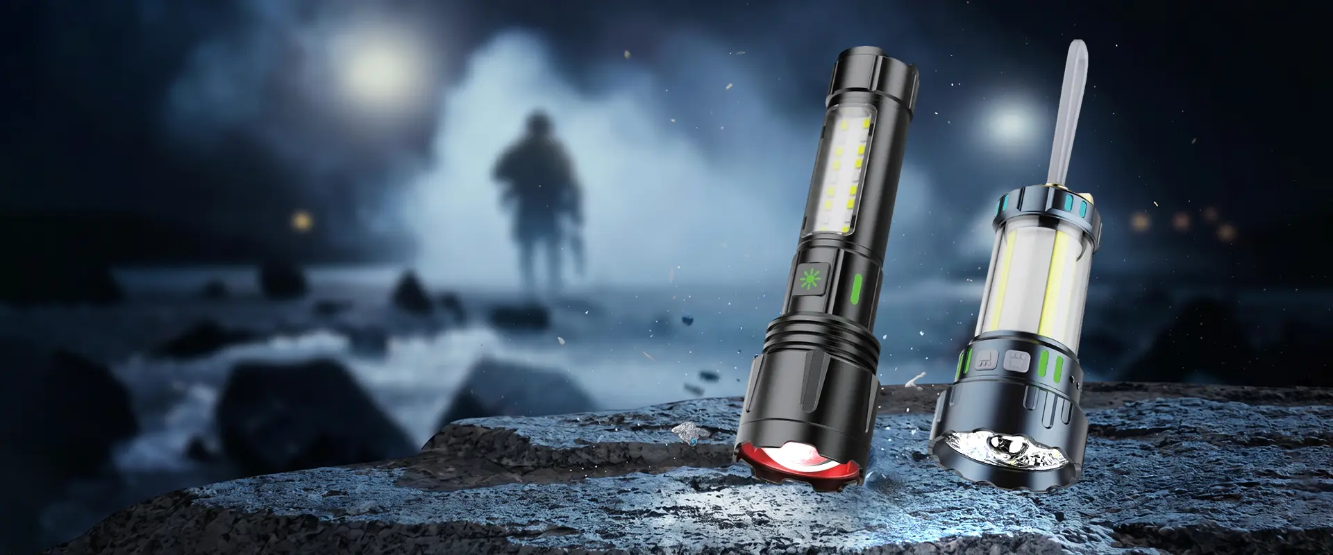 Senter LED Taktis Forest Tiger - lumen dhuwur sing bisa diisi ulang kanggo panggunaan tugas