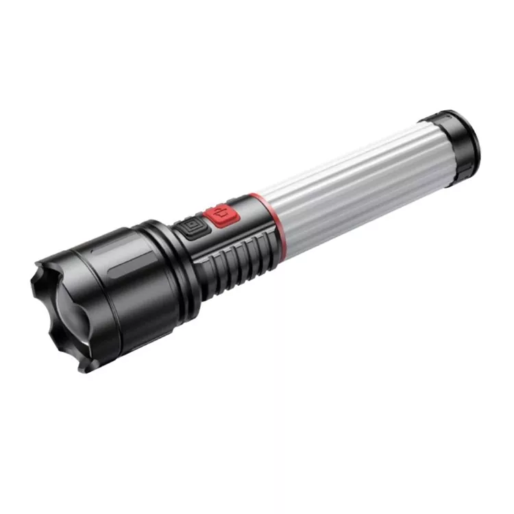 Senter LED Portable kanthi Lampu Peringatan Abang lan Biru